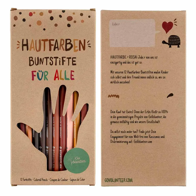 12 Hautfarben Buntstifte