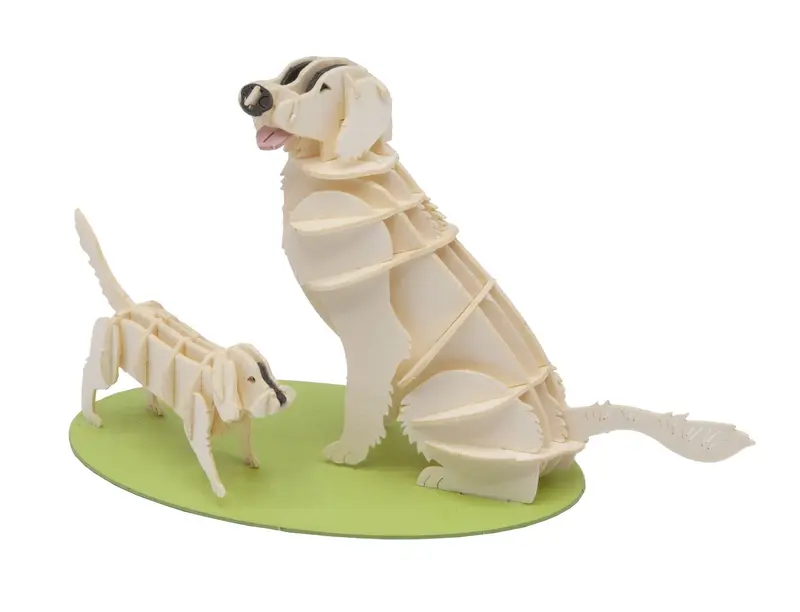 3D-Modell, Golden Retriever, gelasert