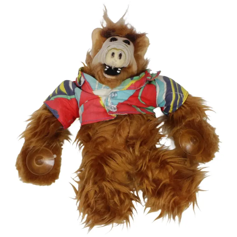 Alf mit buntem Hemd, drehbarem Kopf & Saugnäpfen