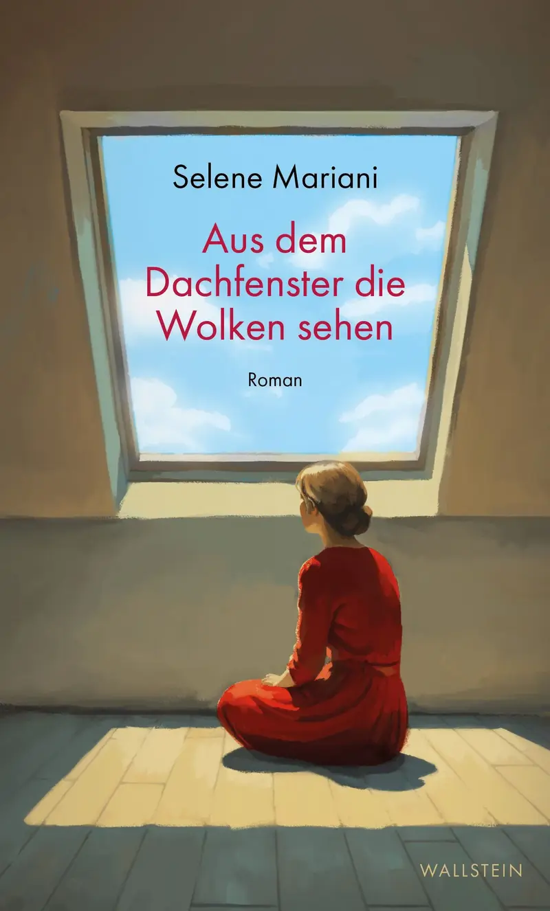 Aus dem Dachfenster die Wolken sehen