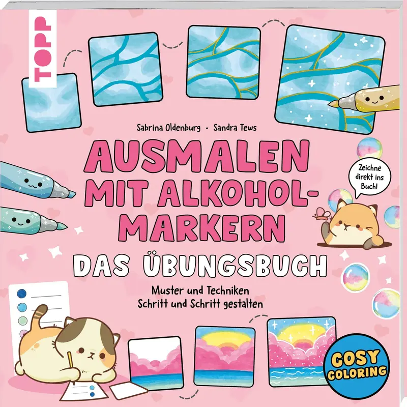 Ausmalen mit Alkoholmarkern - das Übungsbuch