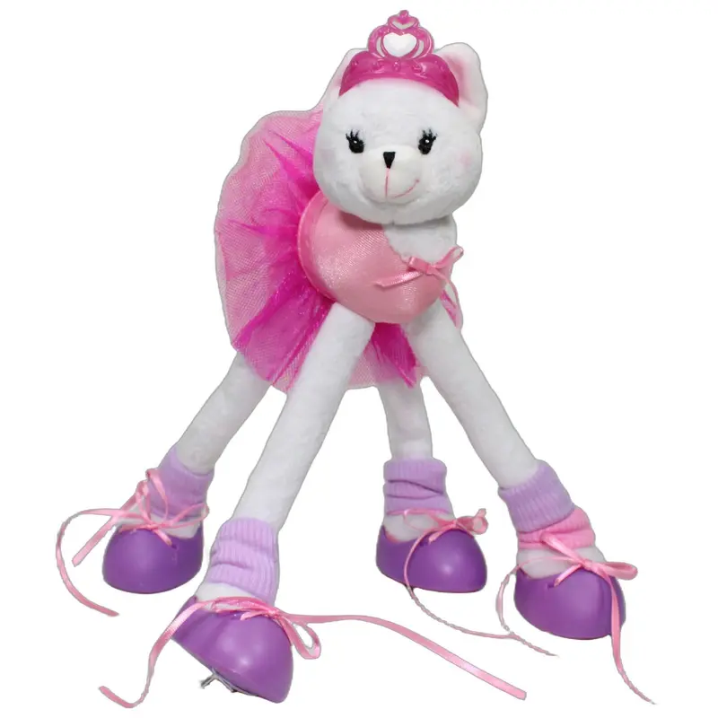Ballerina Katze mit lila Schuhen & biegbaren Beinen