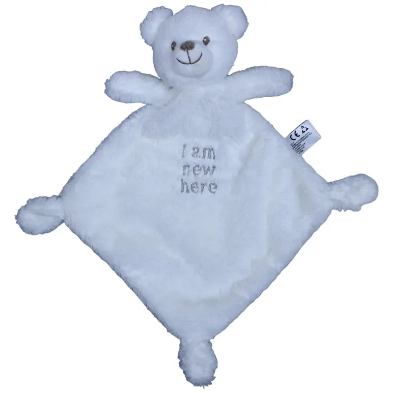 Bär "I am new here", weiß