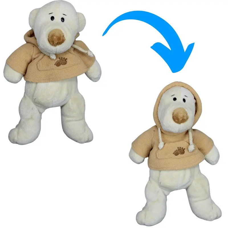 Beiger Bär mit Pulli