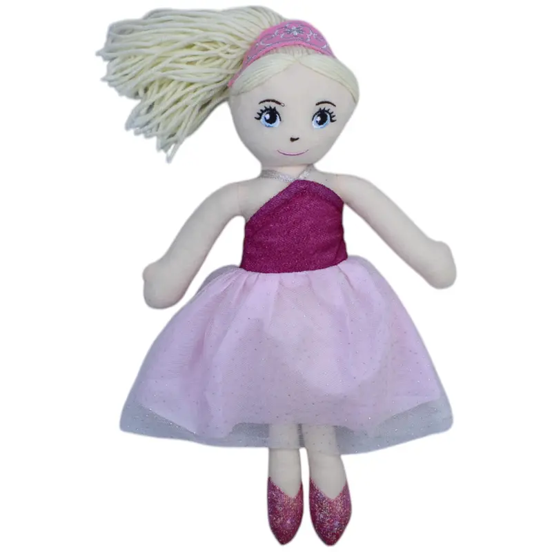 Blonde Prinzessin mit rosa-pinkem Glitzer-Kleid