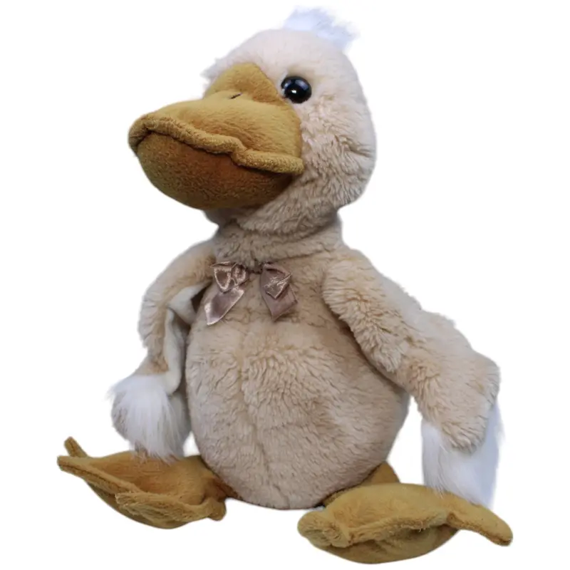 Braune Ente mit Schleife, sitzend