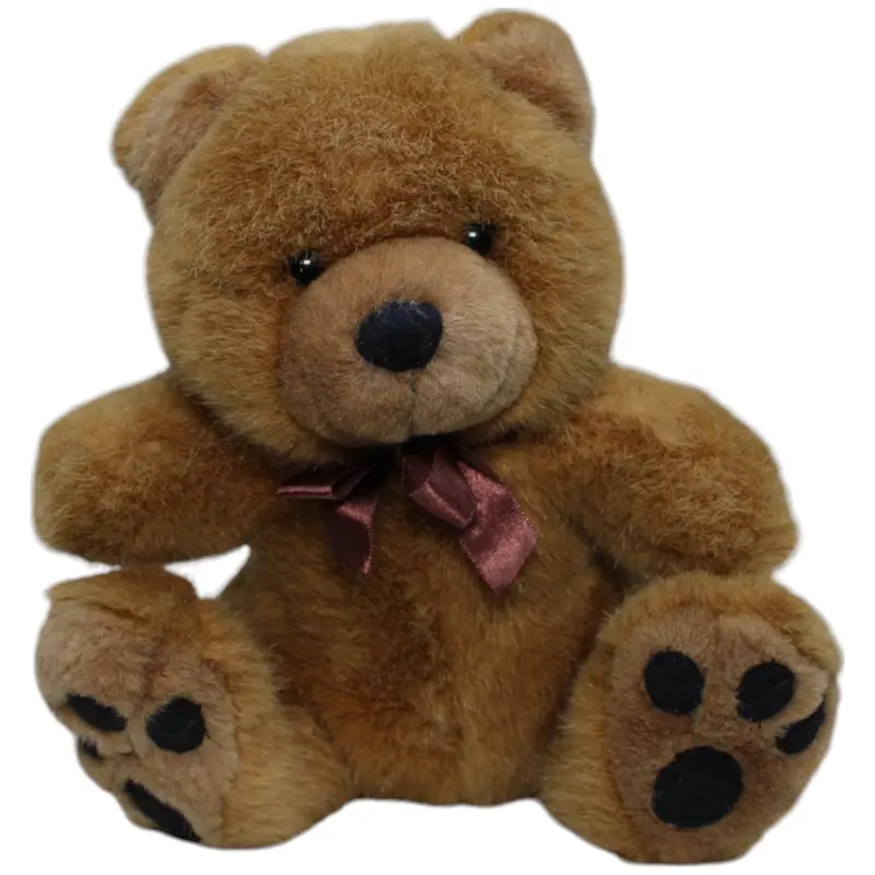 Brauner Bär mit Schleife, sitzend