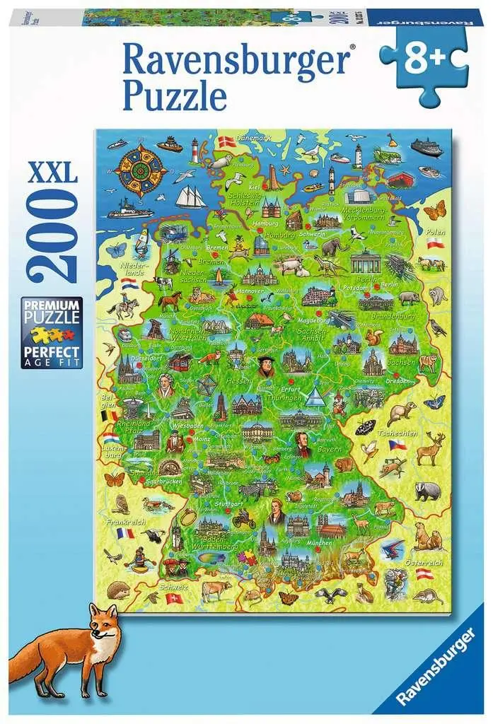 Bunte Deutschlandkarte