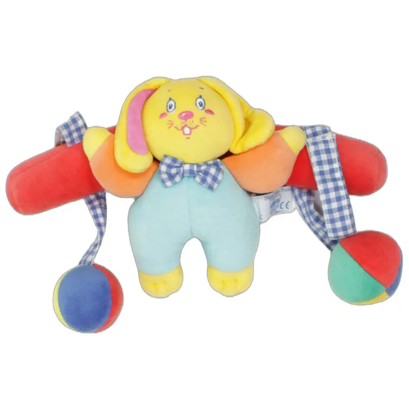 Bunter Hase mit Rassel-Bällen