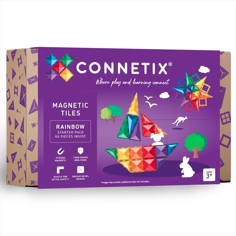 CONNETIX Connetix Magnetbausteine Rainbow Starter Pack 60 Teile