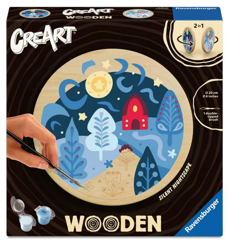 CreArt, Malen nach Zahlen Wooden - Nächtliche Stille