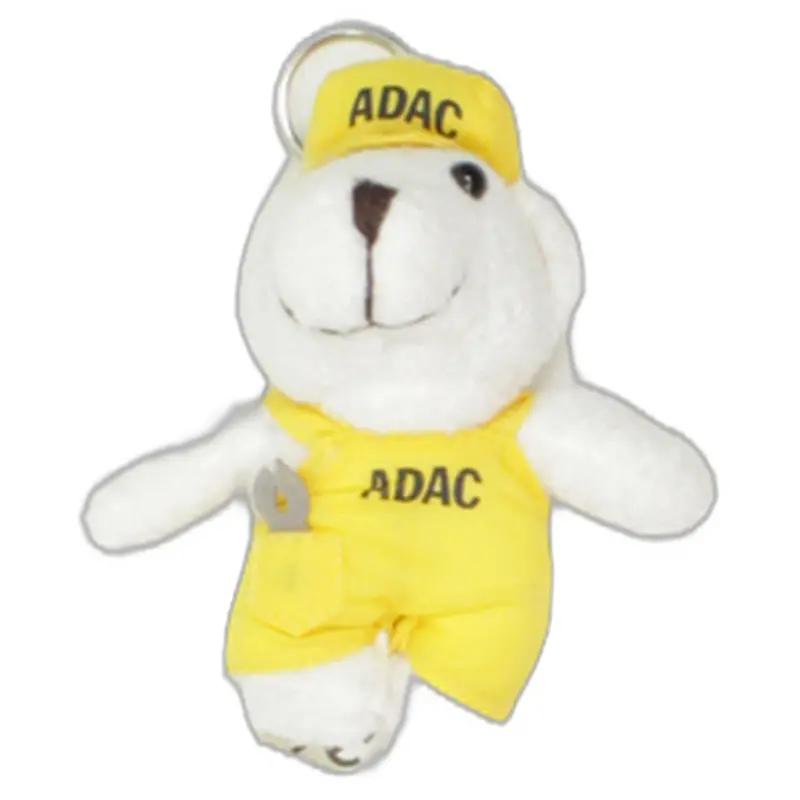 Eisbär mit ADAC-Arbeitsoutfit und Werkzeug