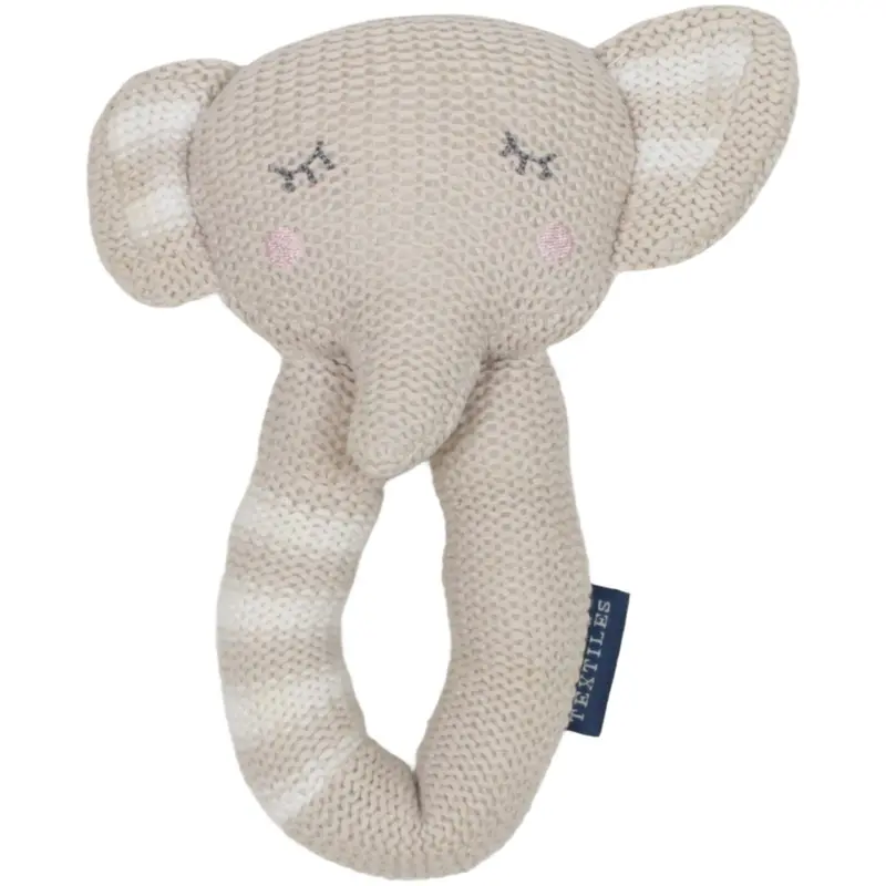 Elefant in Strickoptik, beige