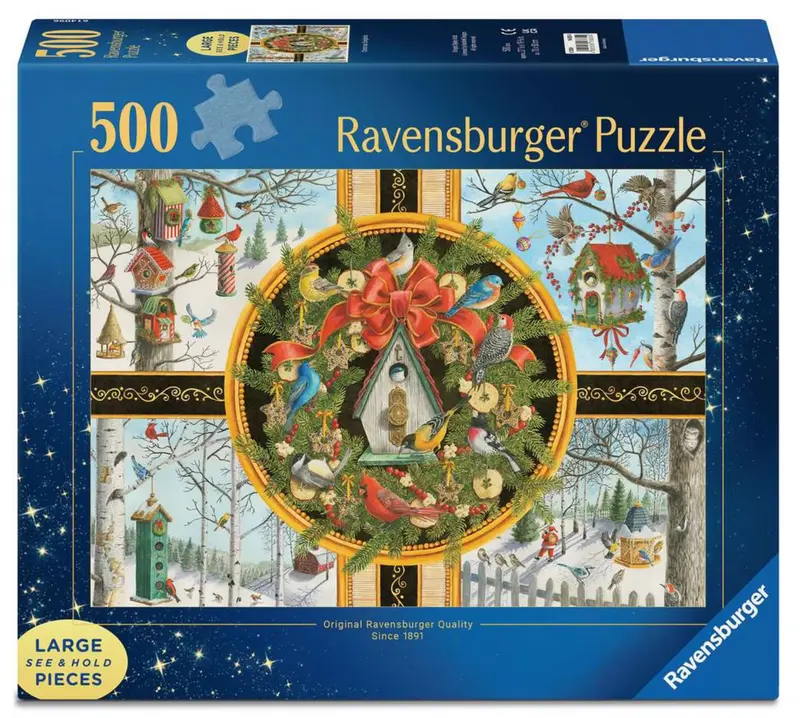 Erwachsenenpuzzle 500 Large Pieces - Singvögel im Winter