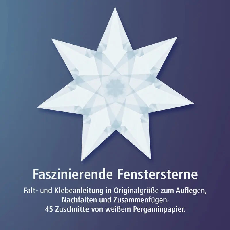 Faszinierende Fenstersterne (Weiß)