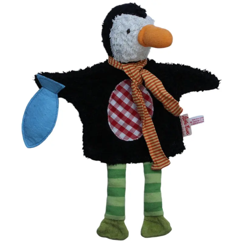 Frottee-Pinguin Friedjof mit Fisch