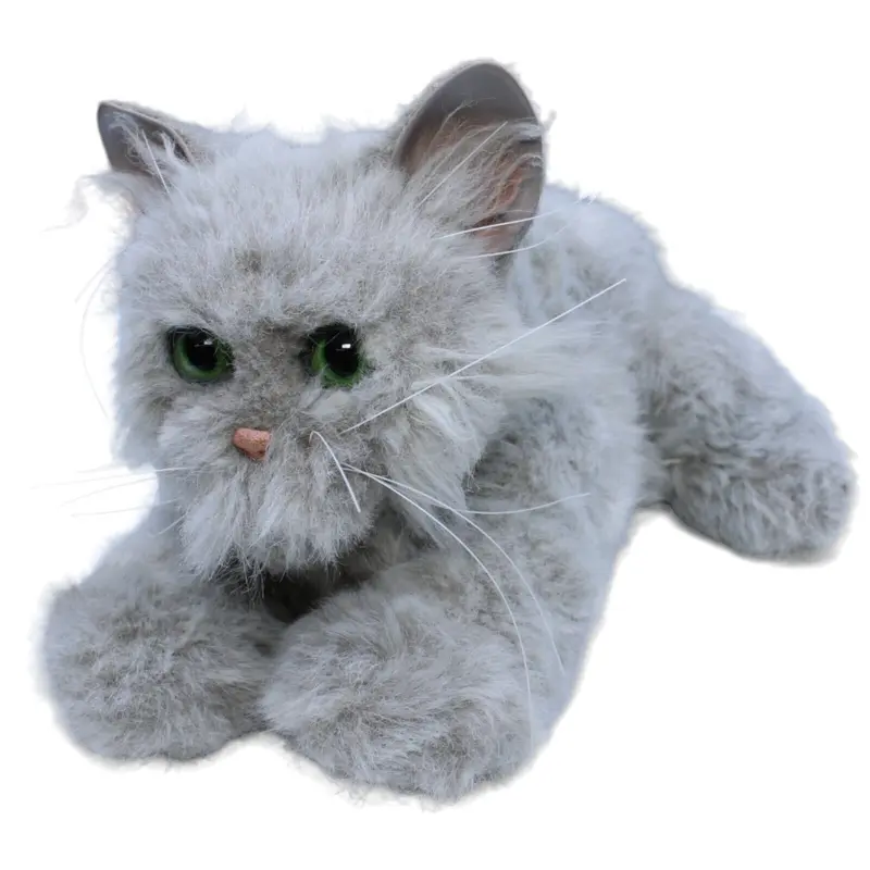FurReal Friends Katze liegend, hellgrau