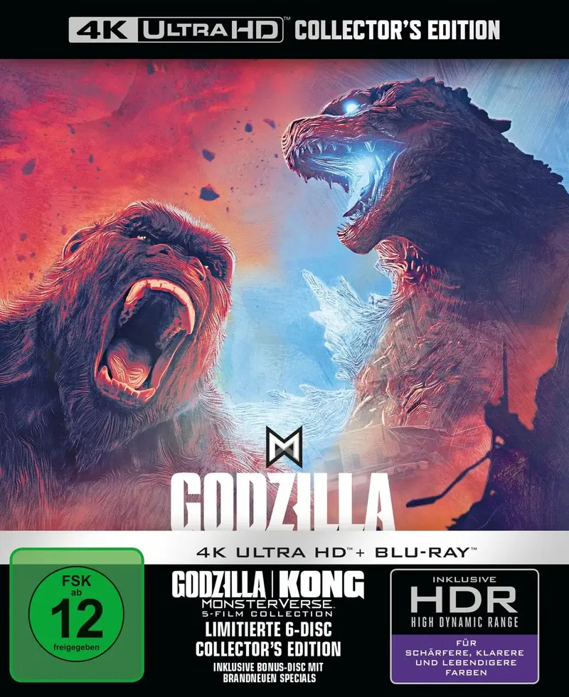 Godzilla Kong Monsterverse 5-Film Collection - 4K Ultra HD Blu-ray