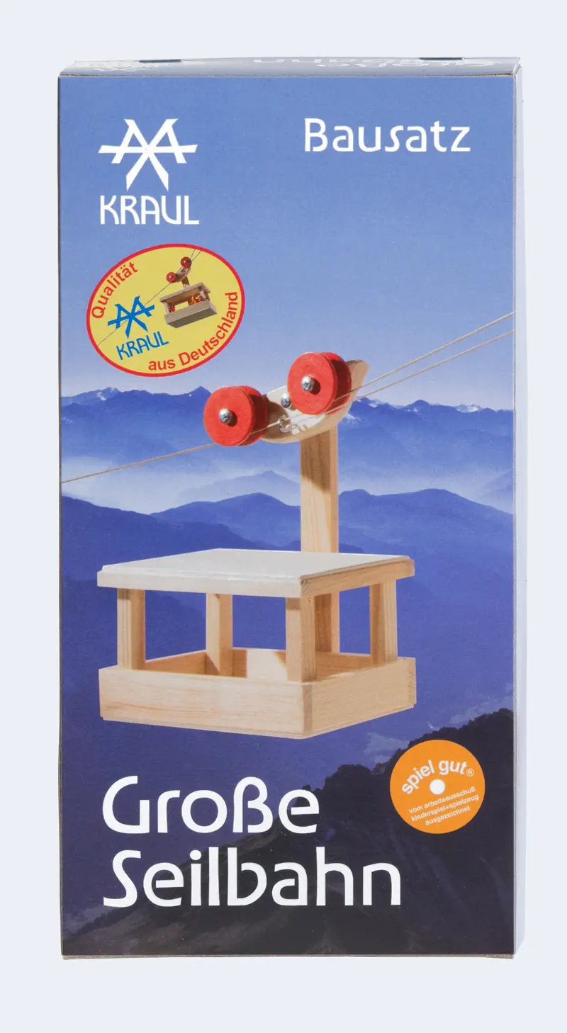Große Seilbahn Wagen mit Seilen