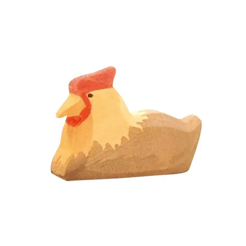 Huhn braun liegend
