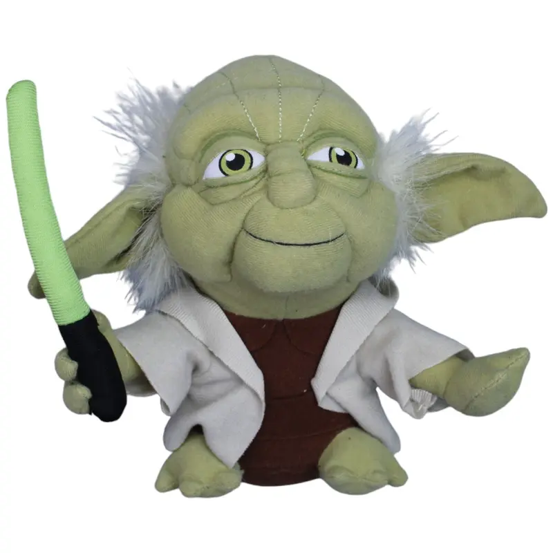 Jedi-Meister Yoda mit Lichtschwert aus Star Wars