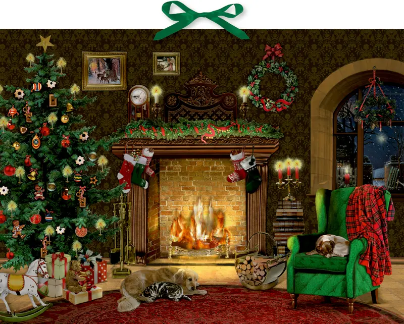 Kaminzimmer, Wand-Adventskalender (Behr)