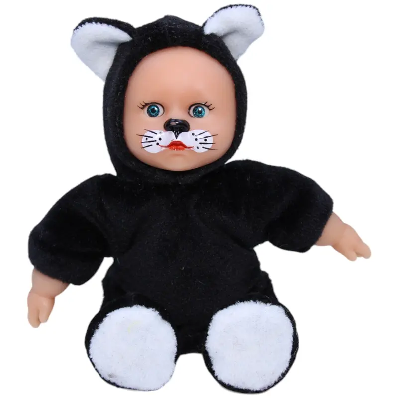 Katze mit Puppengesicht, schwarz