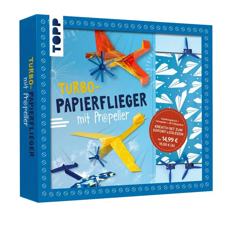 Kreativ-Set Turbo-Papierflieger mit Propeller