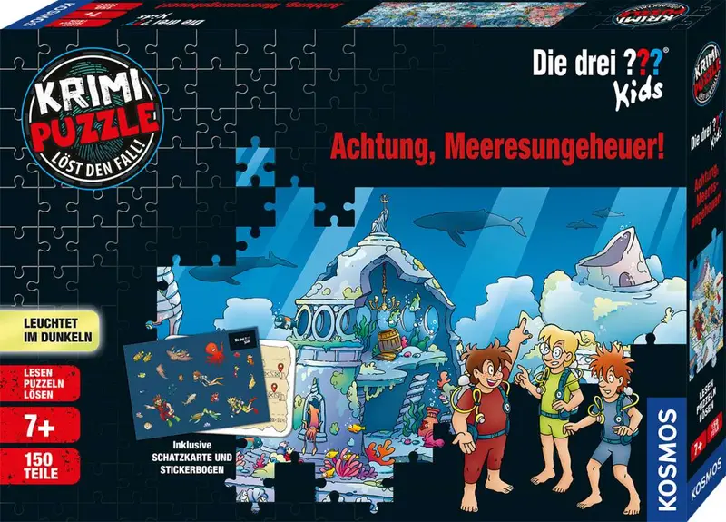 Krimipuzzle ??? Kids - Achtung  Meeresungeheuer! (150 T)