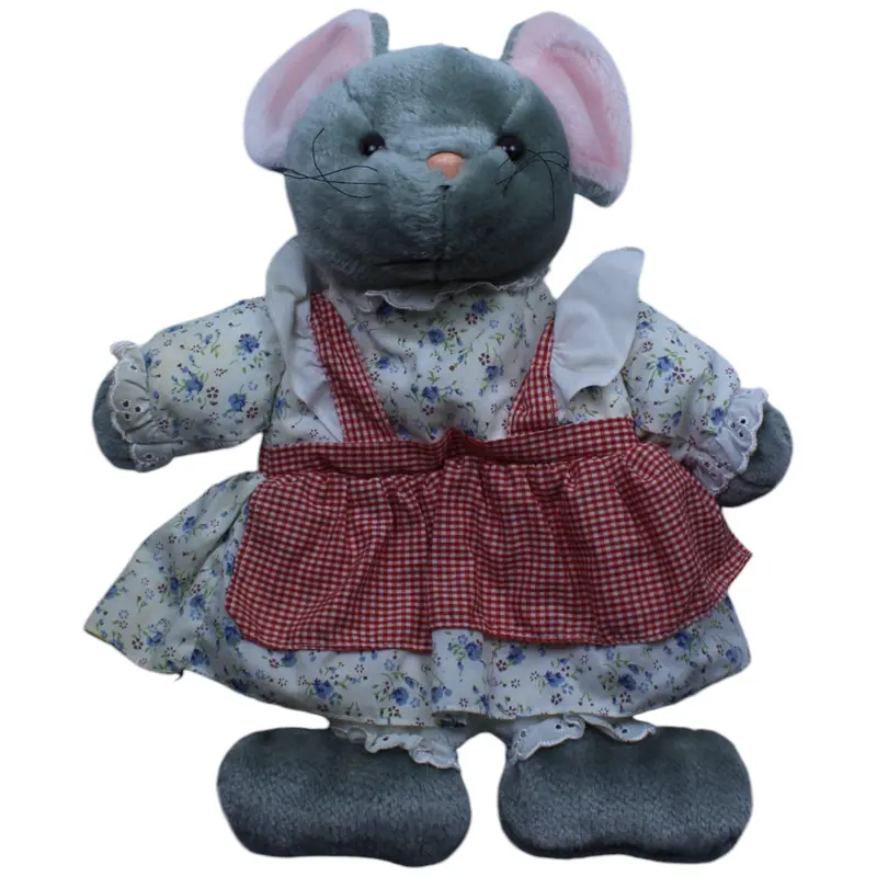 Maus mit Blumenkleid & Schürze