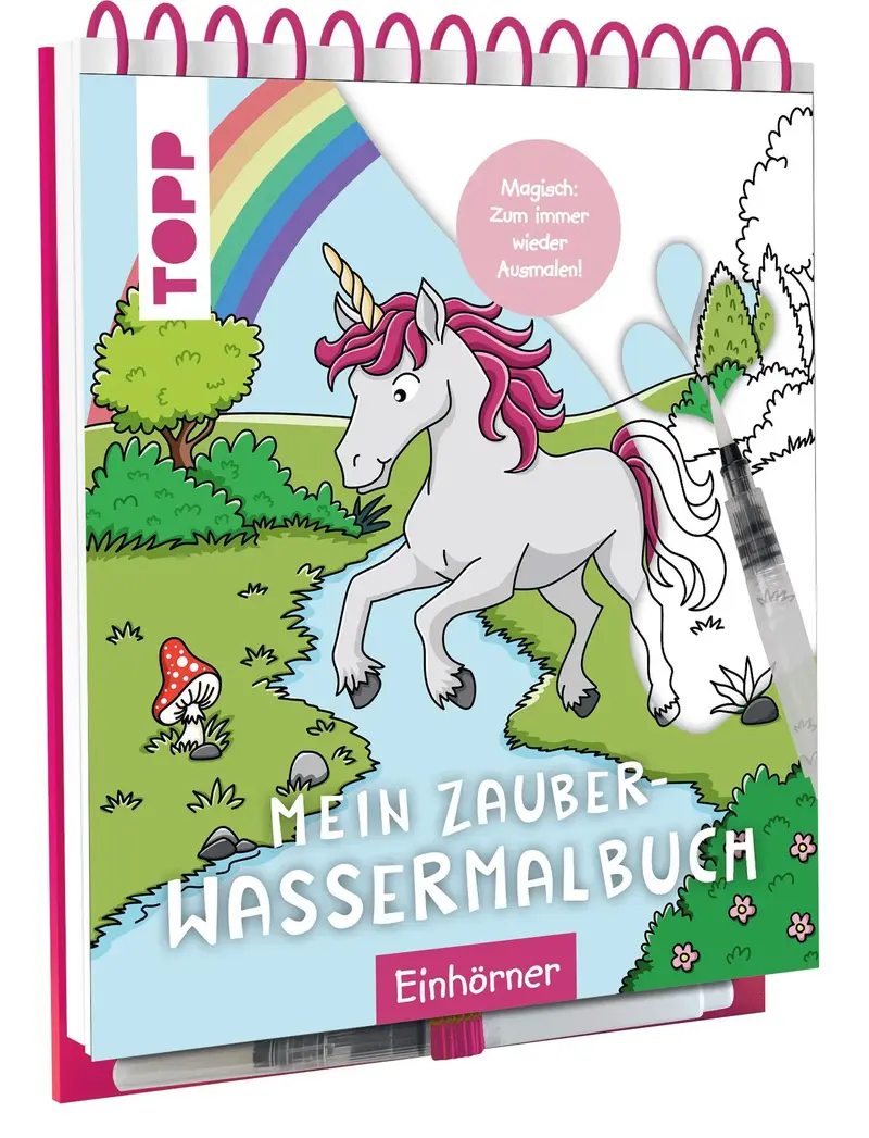 Mein Zauber-Wassermalbuch Einhörner