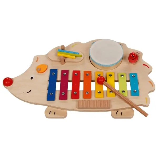 Musikstation Igel mit Notenheft