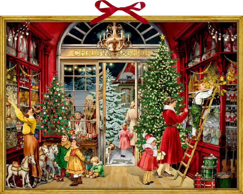 Nostalgischer Weihnachtsladen, Wand-Adventskalender (Behr)