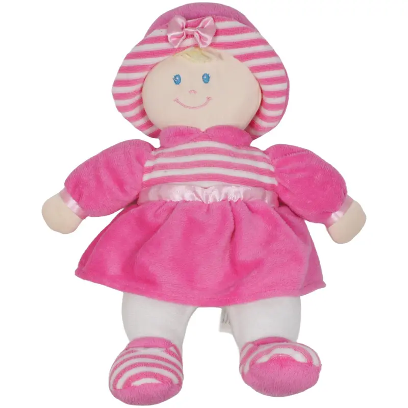 Puppe mit pinkem Kleid
