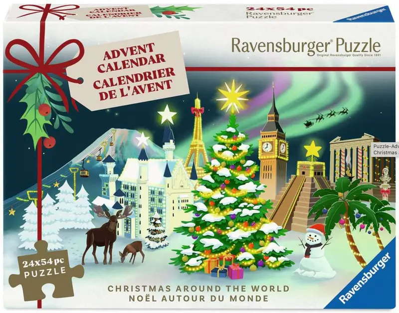 Puzzle-Adventskalender 24x 56 Teile - Christmas around the World