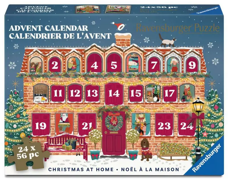 Puzzle-Adventskalender 24x56 Teile - Christmas at Home