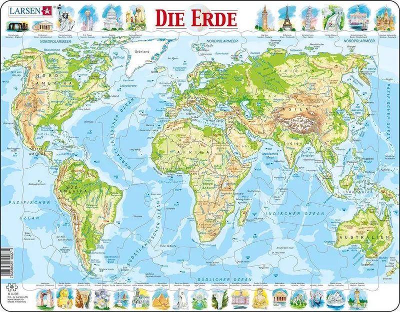 Puzzle - Die Erde (physisch)