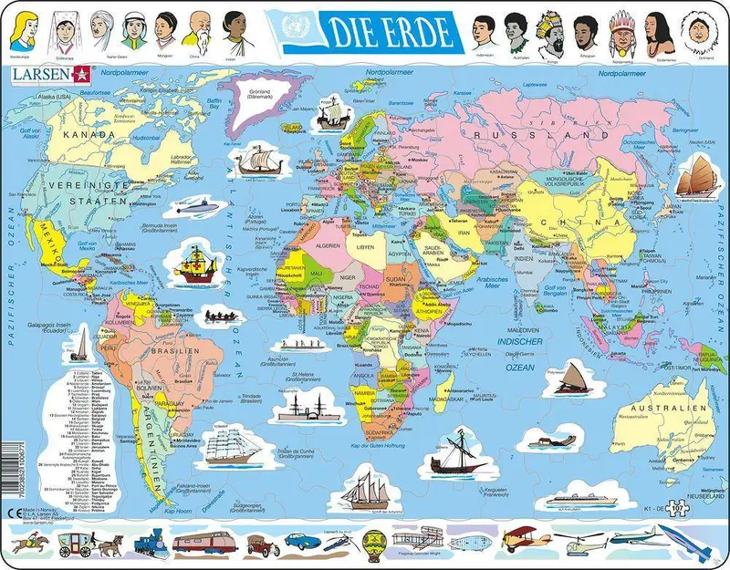 Puzzle - Die Erde (politisch)