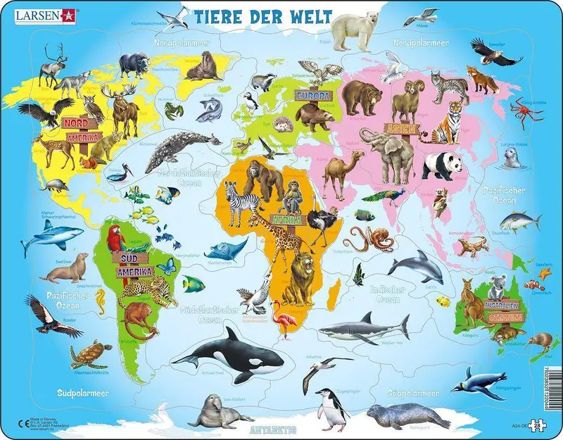 Puzzle - Tiere der Welt