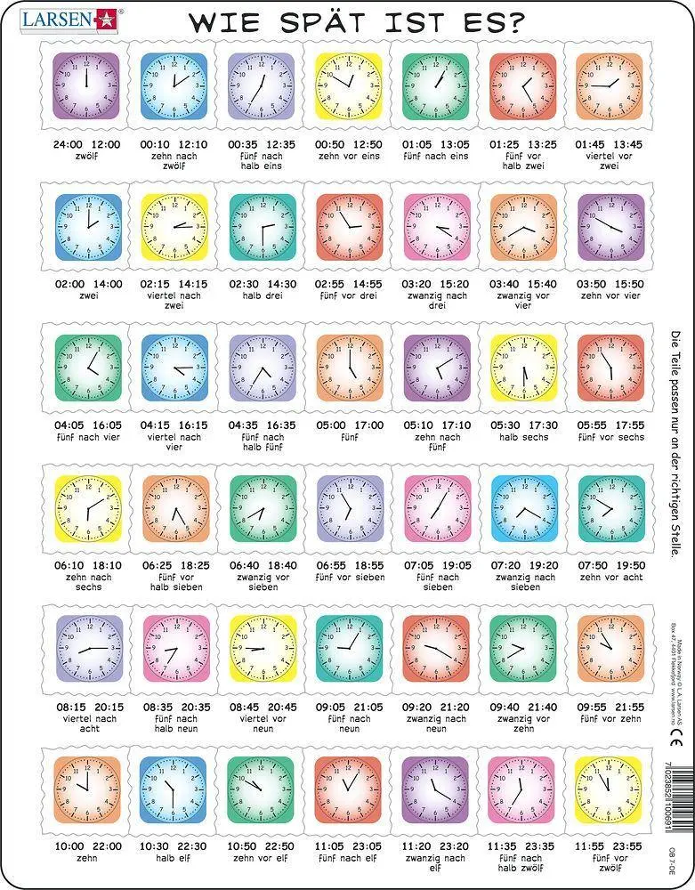 Puzzle - Wie spät ist es?