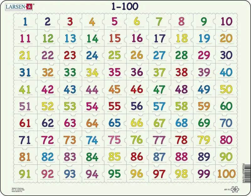 Puzzle - Zahlen 1-100