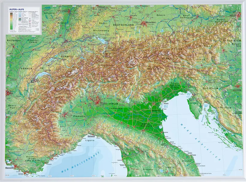 Relief Alpen