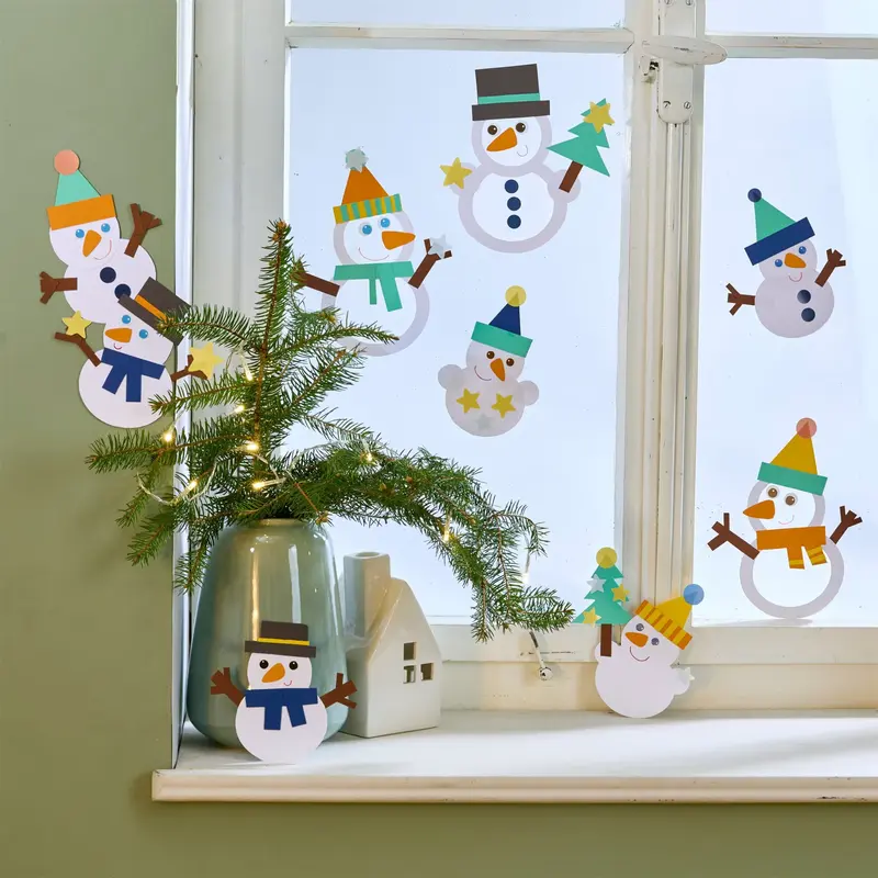 Sachenmacher - Bastelset - Fensterbild Schneemänner