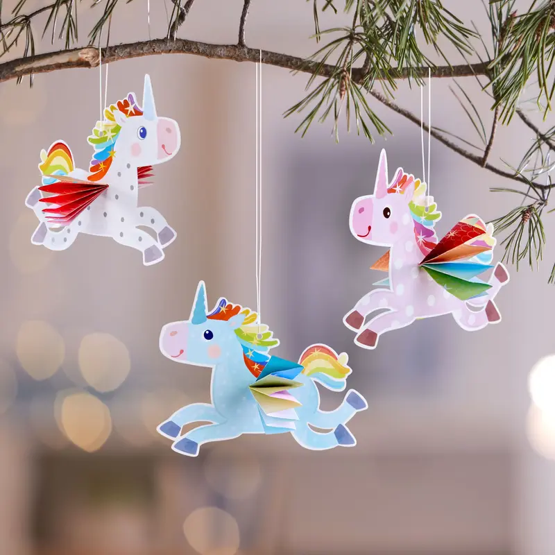 Sachenmacher | Erstes Falten Regenbogen-Einhörner, Bastelset, 6 St.,