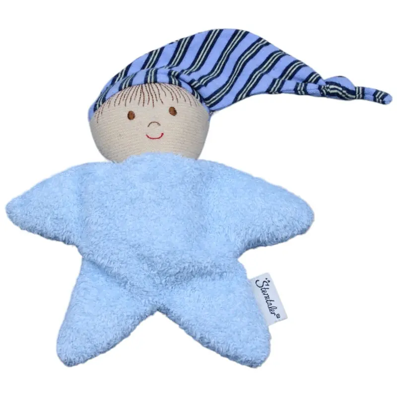 Spielpuppe mit Rassel, blau