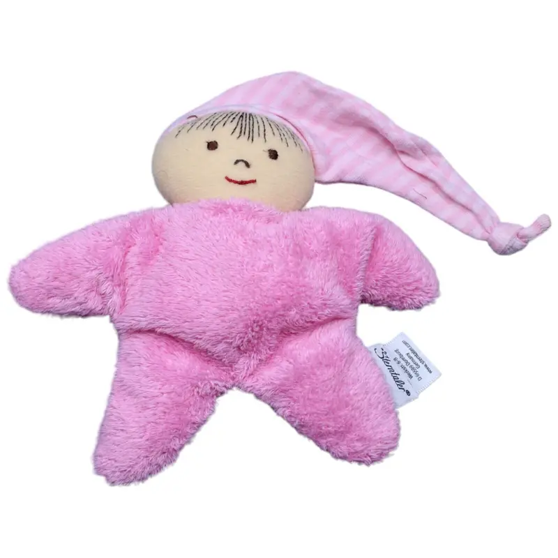 Spielpuppe mit Rassel, rosa
