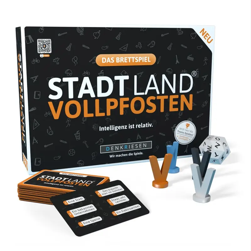 STADT LAND VOLLPFOSTEN® - Brettspiel - "Intelligenz ist relativ."