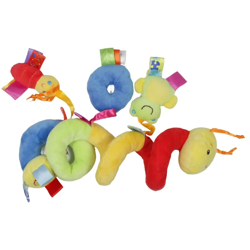 Süße bunte Raupe mit Frosch & Biene