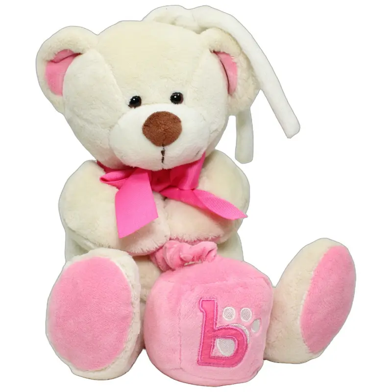 Süßer Schlenker Teddy mit rosa Würfel