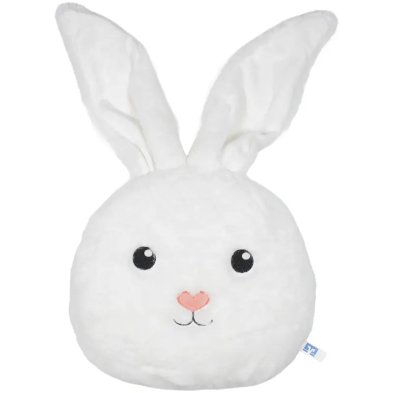 Süßer weißer Hase mit langen Ohren, superweich
